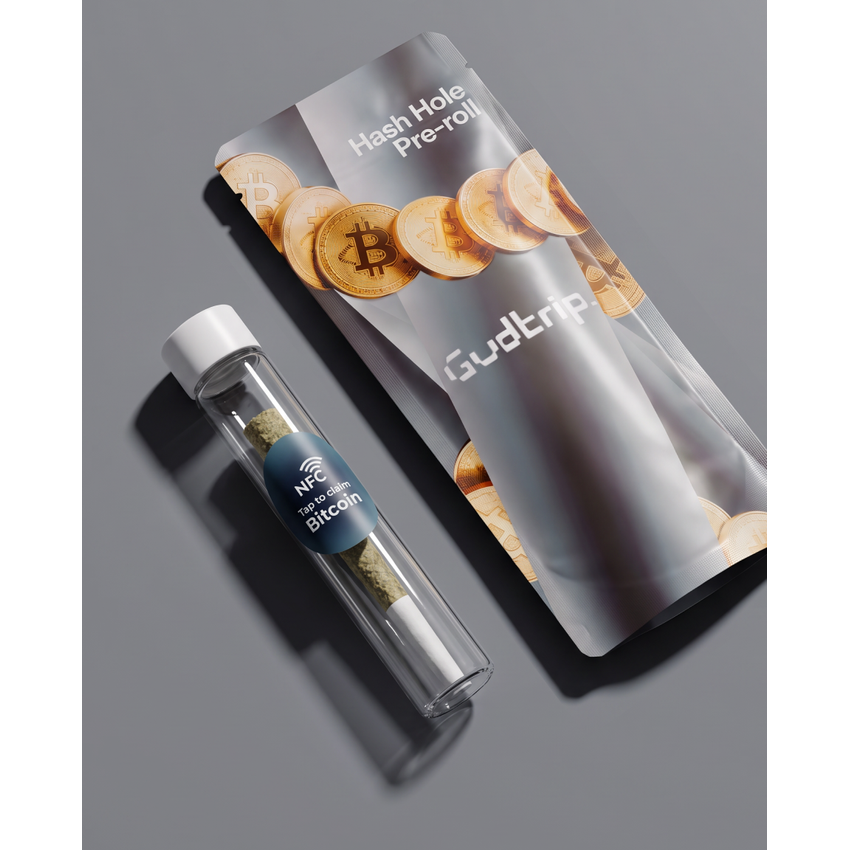 Gudtrip Champagne Tangie x Sungazer 1g Live Rosin Hash Hole Preroll